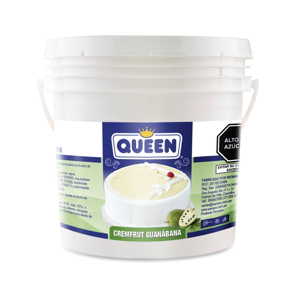 Balde blanco guanábanaCremfrut sabor a guanábana 5kg